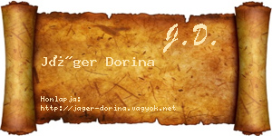 Jáger Dorina névjegykártya