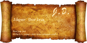 Jáger Dorina névjegykártya